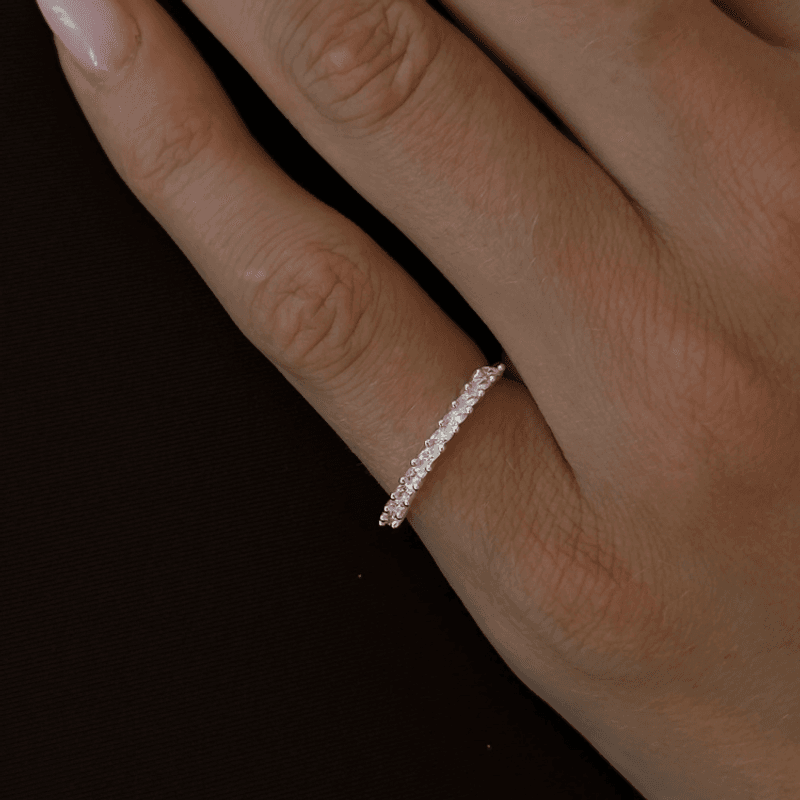 Marquise Stacker Ring Silver