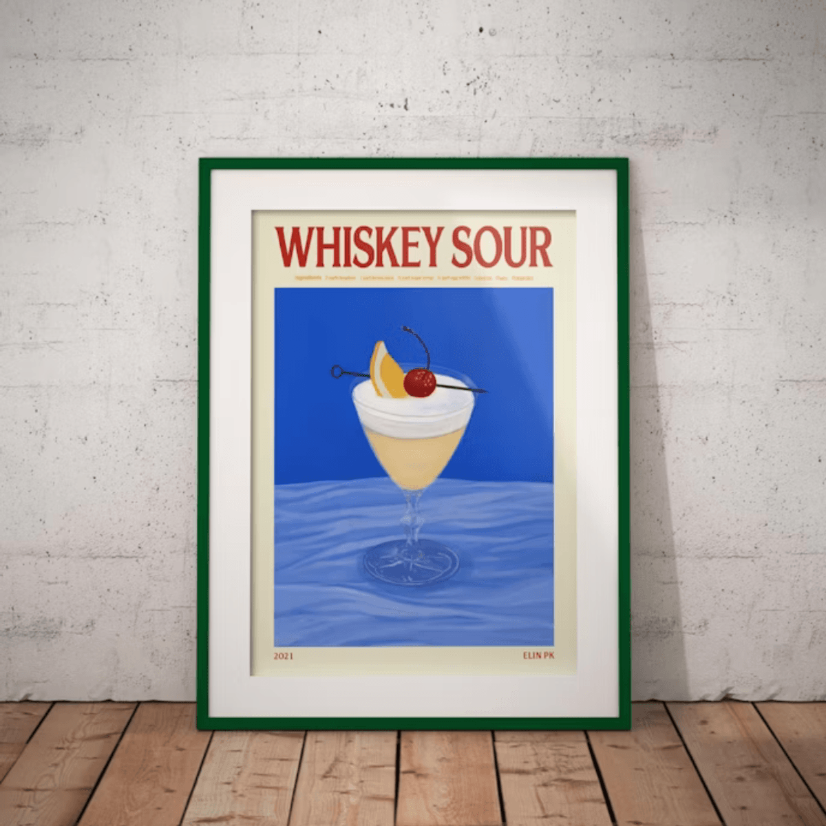 Elin PK Whiskey Sour Drink Poster
