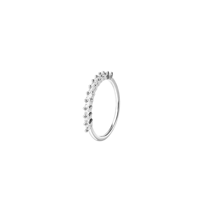 Marquise Stacker Ring Silver