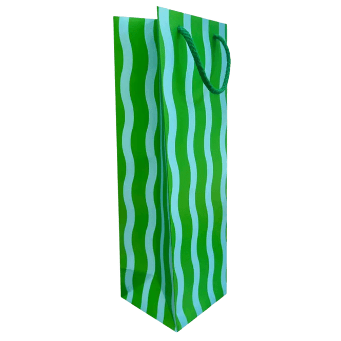 Hovedbilde Gavepose - Grønn/Aqua Stripemønster