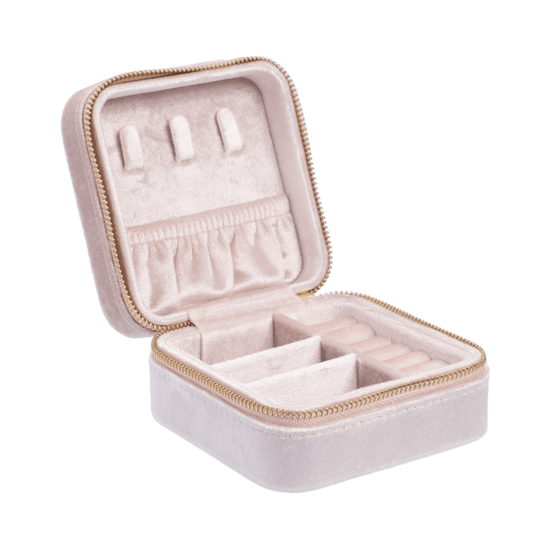 Smykkeskrin Mini - Velvet sparkled pale rose 